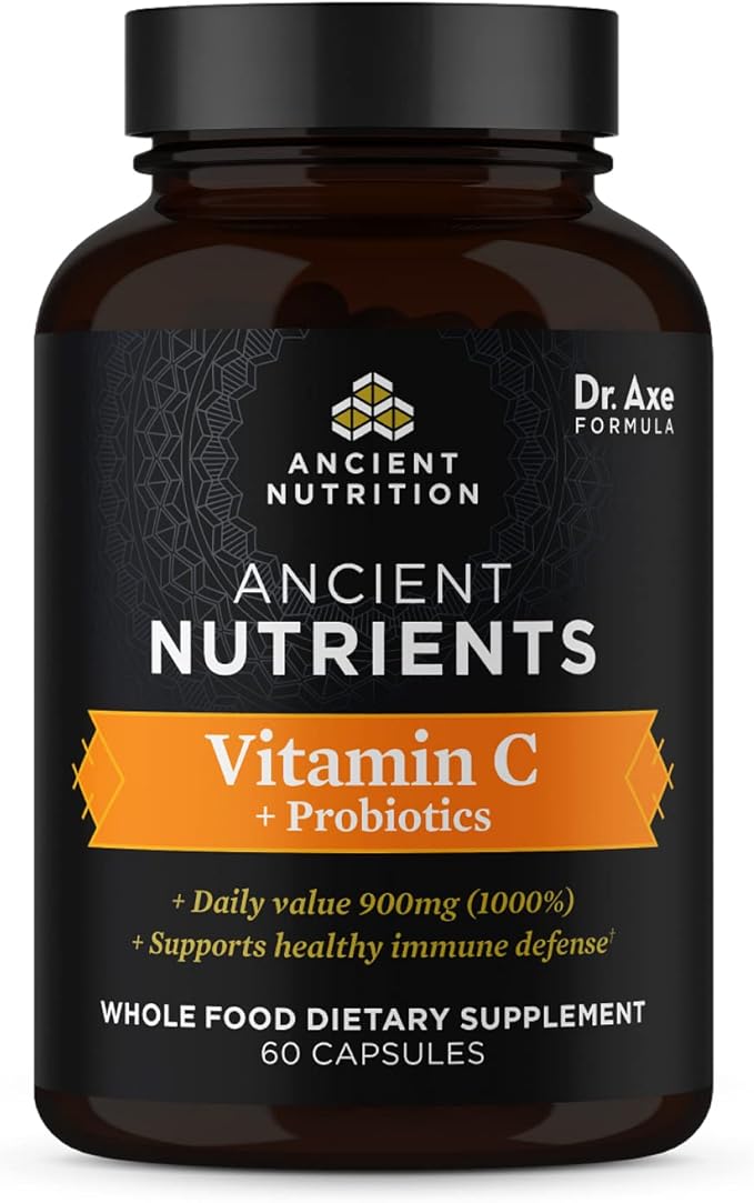 Ancient Nutrition Probiotics and Vitamin C 30 Servings