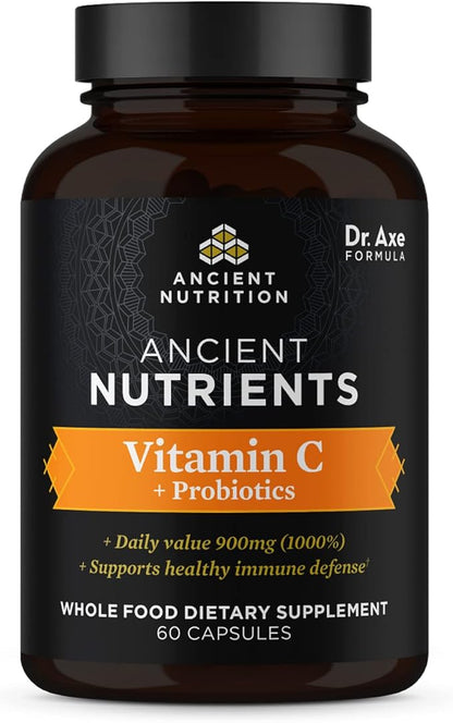 Ancient Nutrition Probiotics and Vitamin C 30 Servings