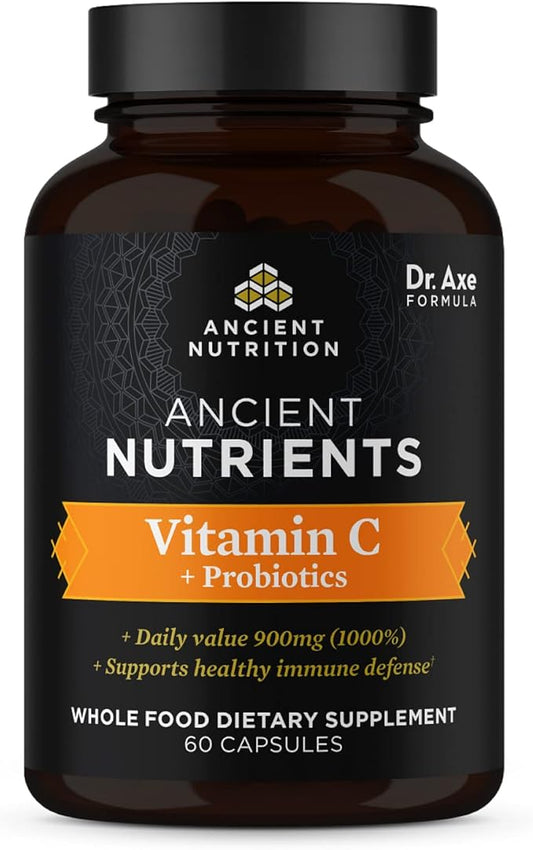 Ancient Nutrition Probiotics and Vitamin C 30 Servings