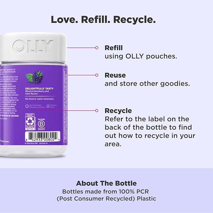 OLLY Sleep Gummy, Occasional Sleep Support, 3 mg 70 Count
