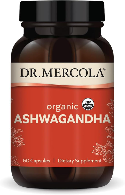 Dr. Mercola Organic Ashwagandha, 30 Servings (60 Capsules),