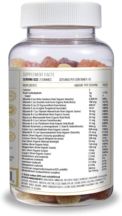 ACTIF Organic Bariatric Gummies with 25+ 90 Count
