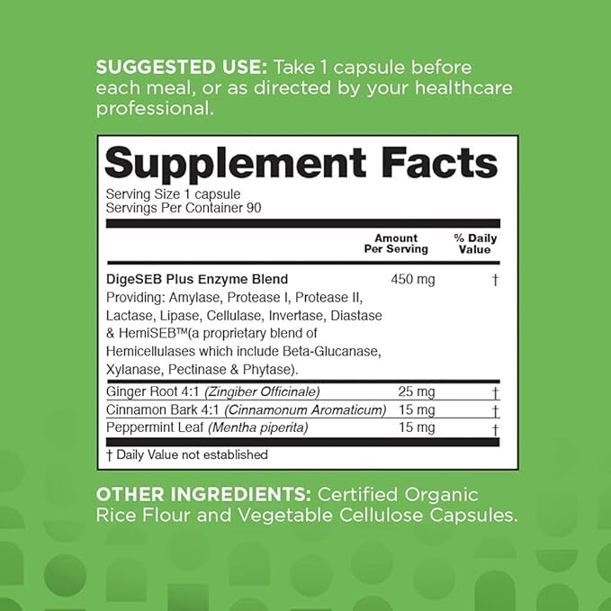 Nbpure Vegan Digestive Enzyme Complex – 12 Enzymes 3 Herbs