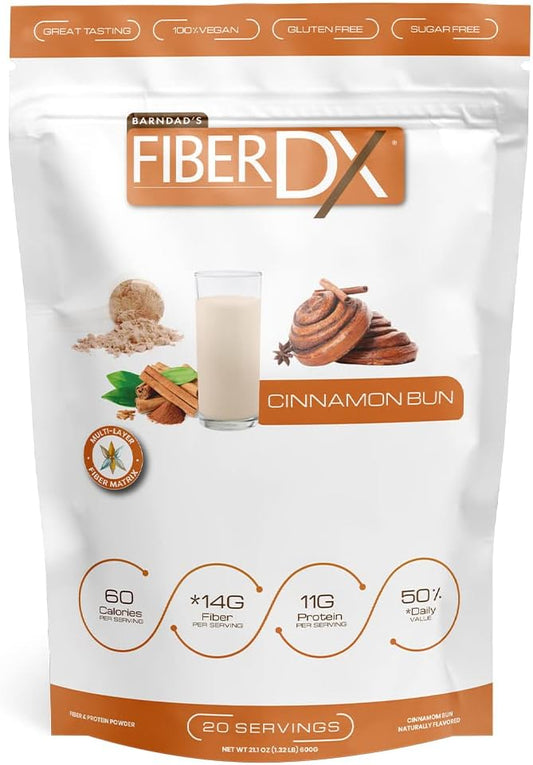 BarnDad's Fiber-DX Fiber Supplement, Cinnamon Bun, 600g