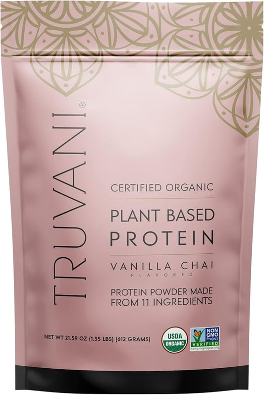 Truvani Vegan Pea Protein Powder 20g Organic 20 Servings