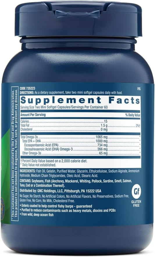 GNC Triple Strength Fish Oil Mini,120