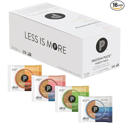 Protein Puck Plant Based Bars 13-17 grams 16 Count (1 Pack)
