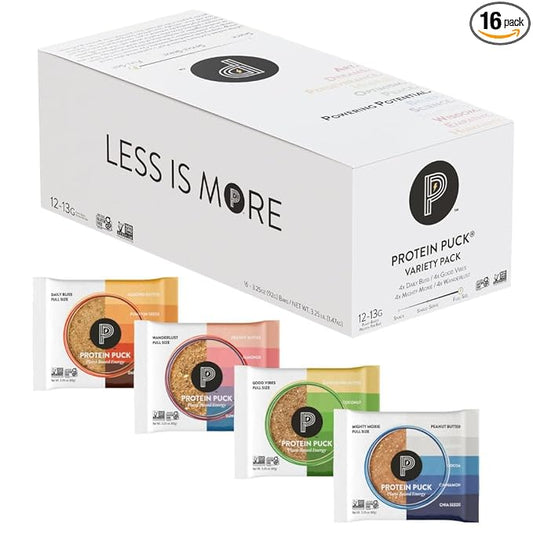 Protein Puck Plant Based Bars 13-17 grams 16 Count (1 Pack)