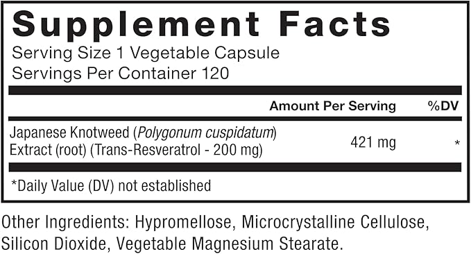 FORCE FACTOR Resveratrol Supplement to Support 120 Vegetable