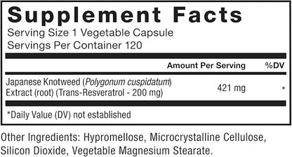 FORCE FACTOR Resveratrol Supplement to Support 120 Vegetable