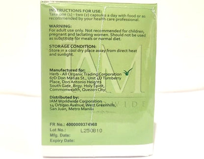 IAM WORLDWIDE Amazing Organic Barley Capsule from Australia 100 Capsules x 500 mg