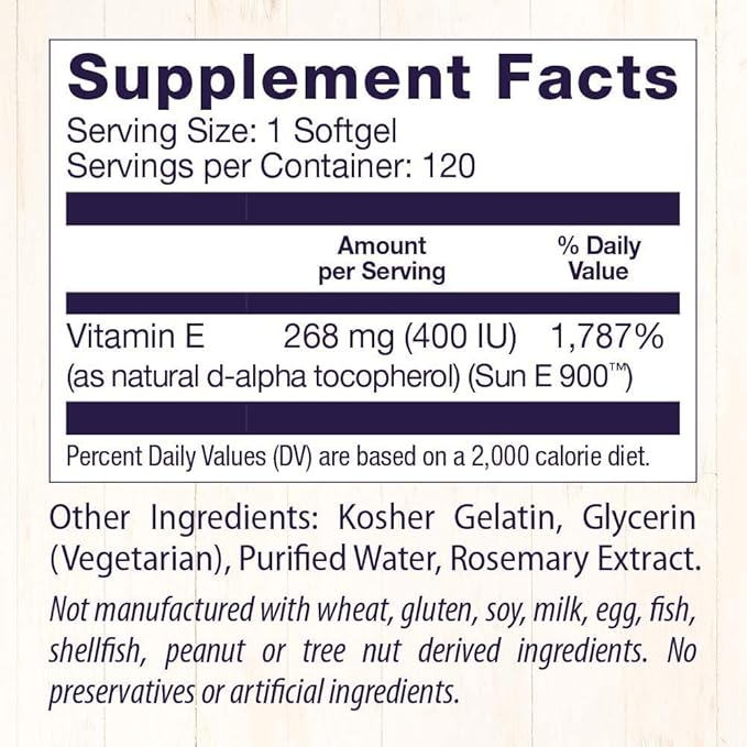 Healthy Origins Vitamin E, 400 IU 900) - 120 Softgels