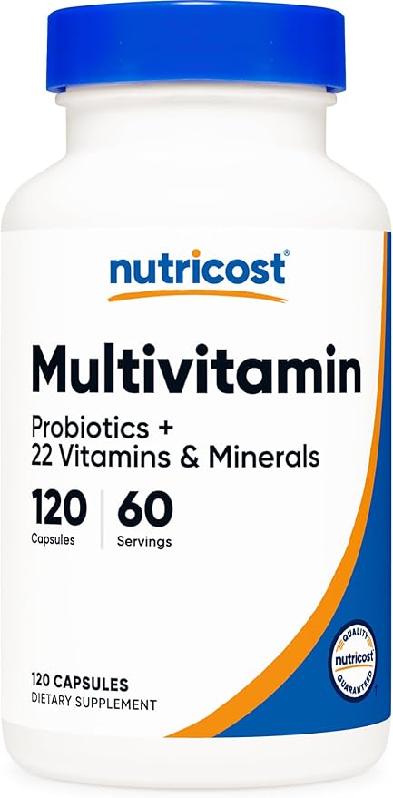 Nutricost Multivitamin with Probiotics 120 Vegetarian Capsules