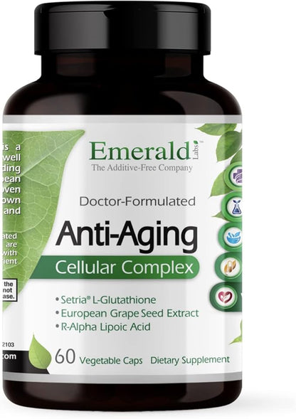 EMERALD LABS Anti-Aging Cellular Complex CoQ10, Grapeseed 60 Vegetable