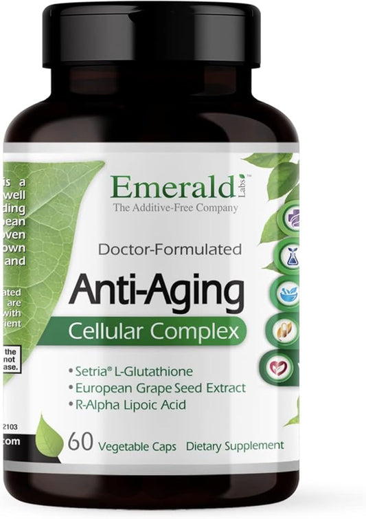 EMERALD LABS Anti-Aging Cellular Complex CoQ10, Grapeseed 60 Vegetable