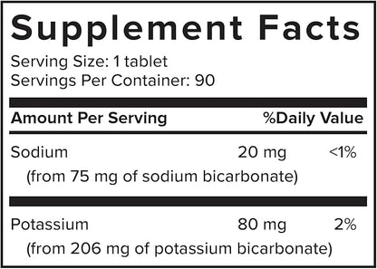 Alkalife pH Balance Pills | The First Patented Alkaline Sodium & Potassium Bicarbonate Supplement | Neutralize Acid, Balance pH, Immune Support, Peak Performance, Detox – 90 Tablets