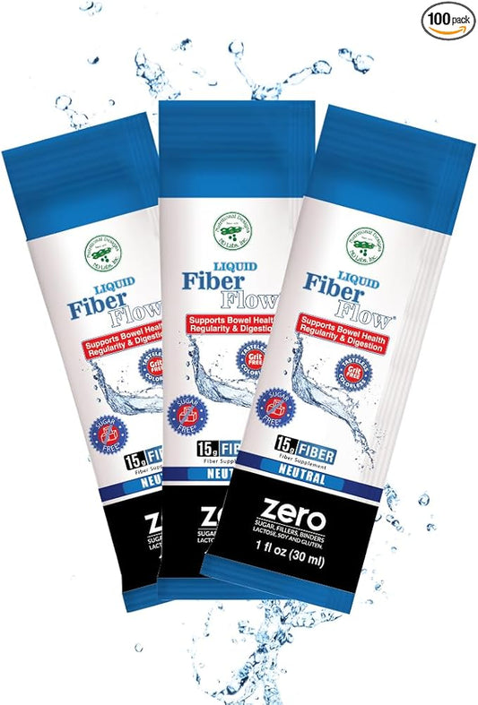 Liquid Fiber Flow Sugar-Free Prebiotic Inulin 100 Packets