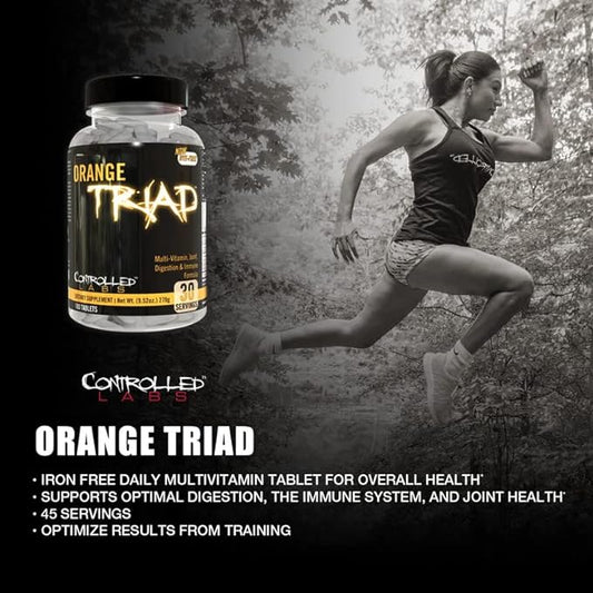 CONTROLLED LABS Orange Triad Daily Multivitamin, 45 serv
