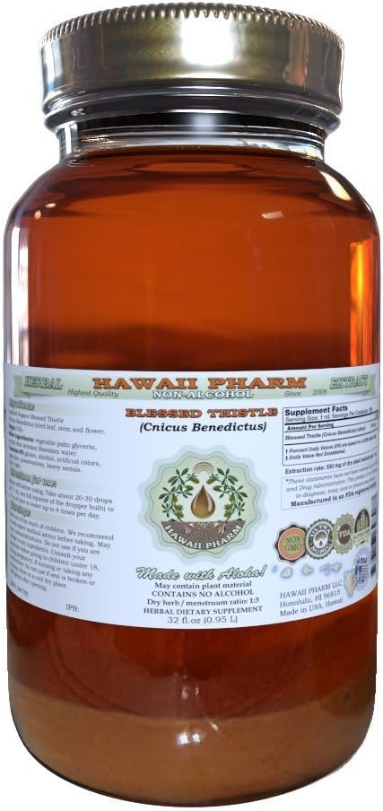 Hawaii Pharm Blessed Thistle Alcohol-FREE Liquid 32 oz