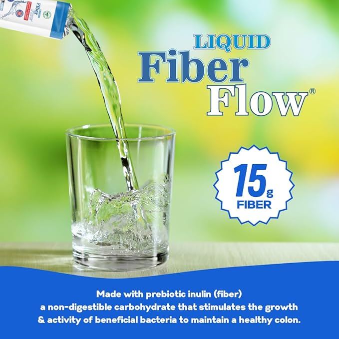 Liquid Fiber Flow Sugar-Free Prebiotic Inulin 25 Packets