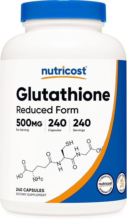 Nutricost Glutathione Capsules 500mg, 240 Capsules