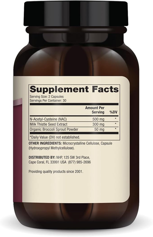 Dr. Mercola NAC with Milk Thistle, 30 Servings (60 Capsules), 500 mg