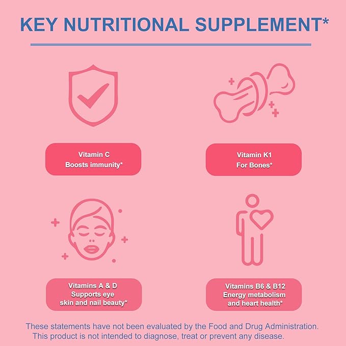Dr.Healdy Multivitamin Gummies for Women, with 200mg Collagen, Support Your Skin, Nail and Hair Beauty, Folate and Biotin, Support Immune Health, 60 Count
