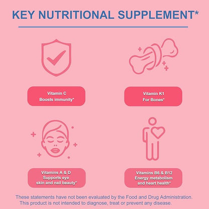 Dr.Healdy Multivitamin Gummies for Women, with 200mg Collagen, Support Your Skin, Nail and Hair Beauty, Folate and Biotin, Support Immune Health, 60 Count