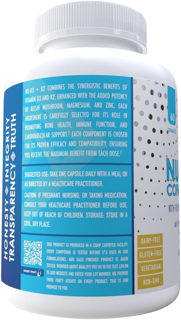 NuEthix Formulations NU-D3 + K2 D3 and K2 5000 5000 iu 60ct, 60 60 servings