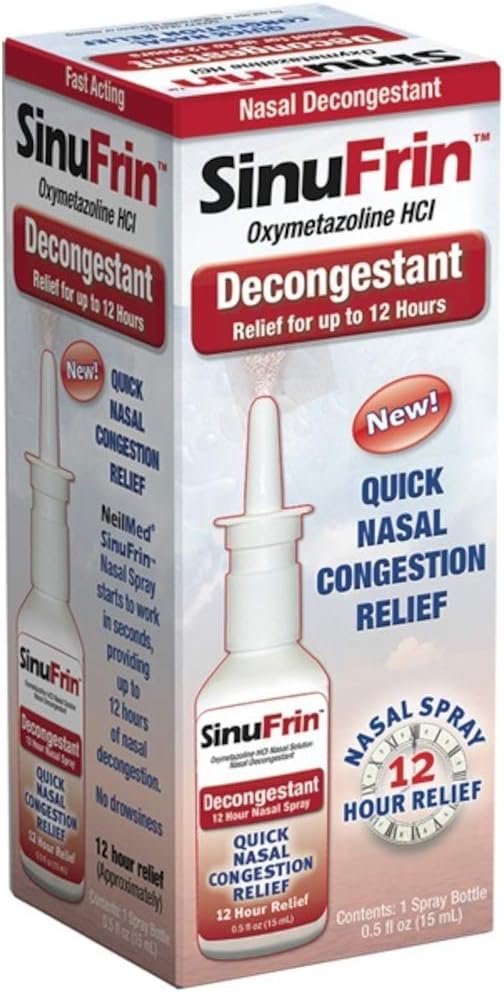NeilMed Sinufrin Decongestant Relief Spray, (Packaging 0.5 Fl 2)