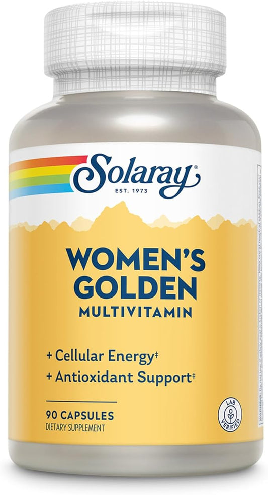 SOLARAY Women's Golden Multi-Vita-min Capsules, 90