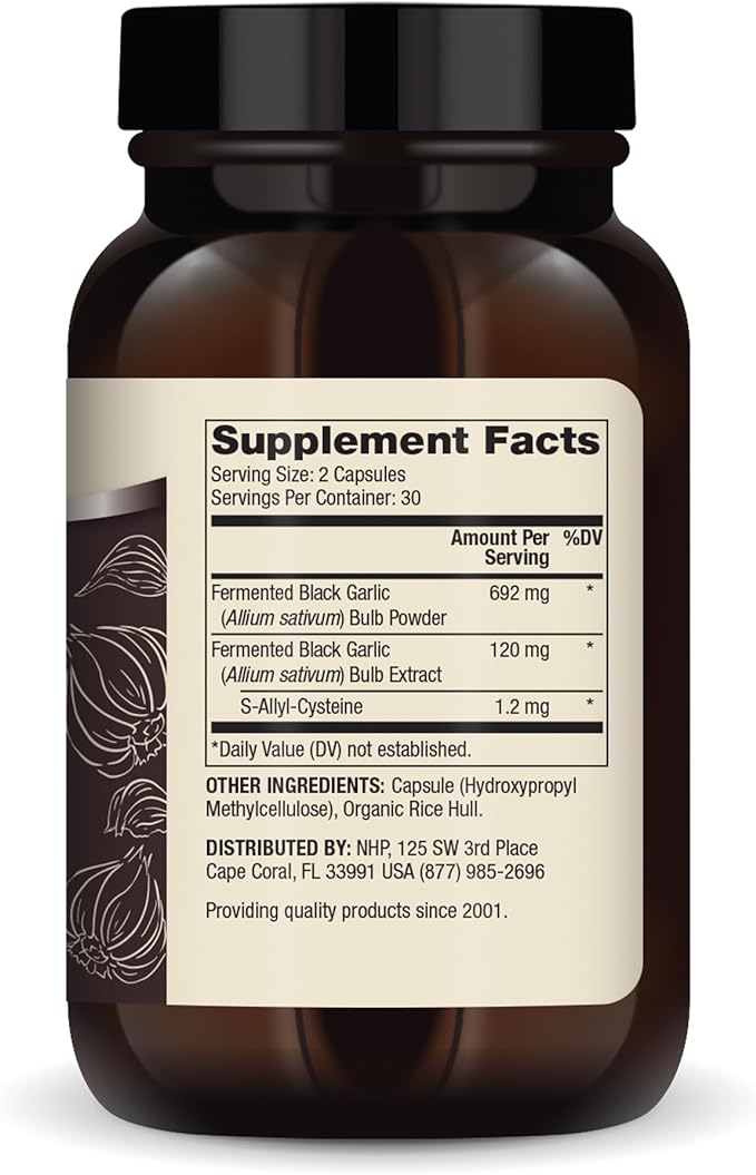 Dr. Mercola Fermented Black Garlic, 30 (60 Capsules),