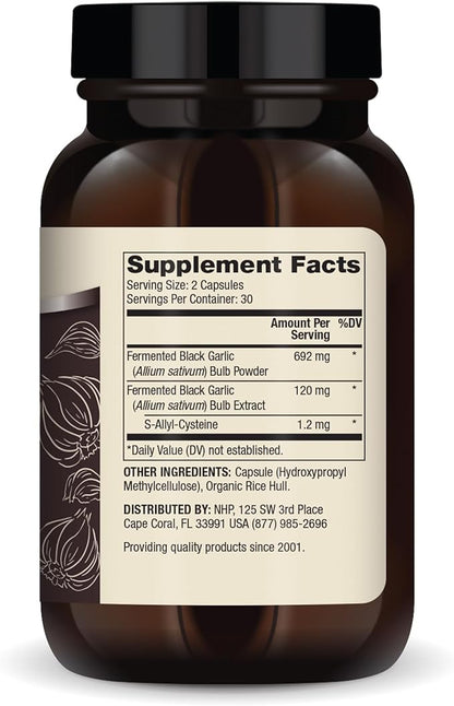 Dr. Mercola Fermented Black Garlic, 30 (60 Capsules),