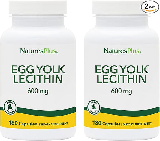 Natures Plus Egg Yolk Lecithin 600 mg, 90 Vegetarian 2 - 90 Servings