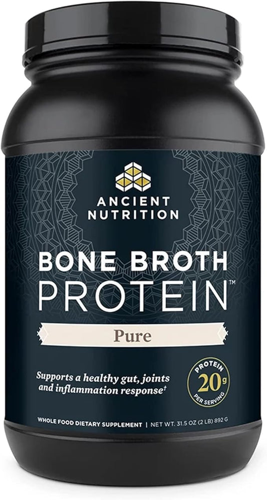 Ancient Nutrition Bone Broth Protein Powder, 20g Protein 40 Servings