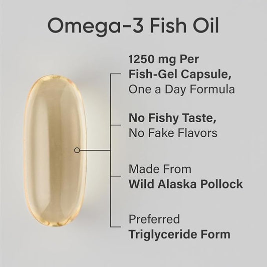 Sports Research Triple Strength Omega 3 1250mg from Omega3s EPA 30 Softgels