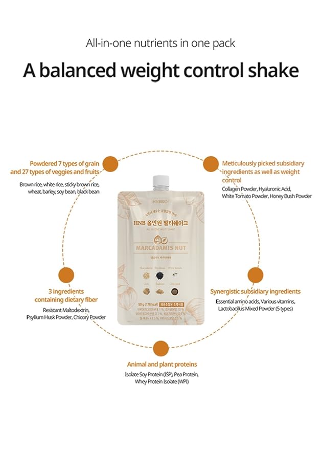 [Korean Food] All-In-One Multi Shake Macadamia (50g*7ea) | 12.35 oz (350 g)