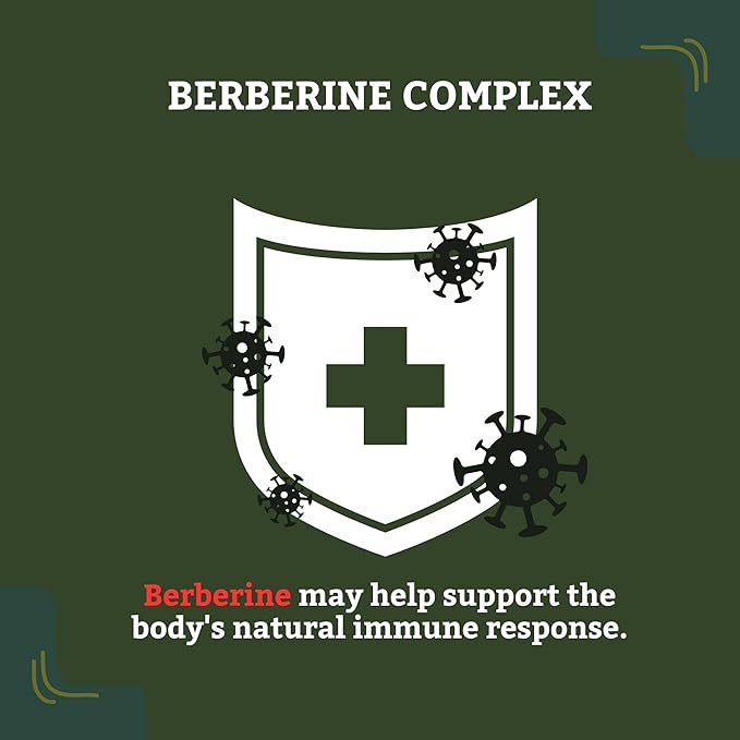 Berberine Supplement with Bitter Melon Extract and Banaba Leaf Extract - 1000mg Berberine HCL for Immune System, Weight Management - Non-GMO, Gluten-Free Berberine Complex, 60 Capsules
