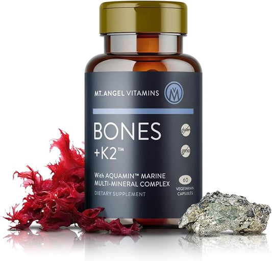 Mt. Angel Vitamins K2, Comprehensive 1600 mg, K2 (MK7), (MK7), Manganese, D3, Boron 60 Vegetarian