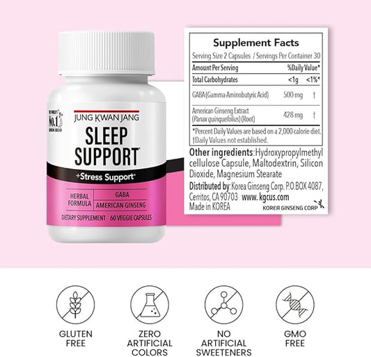 JungKwanJang Sleep Support GABA Complex 500mg 60 Capsules
