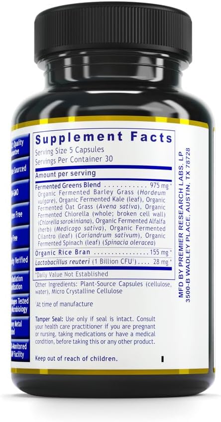 Premier Research Labs Fermented Greens Caps 150 Plant-Source