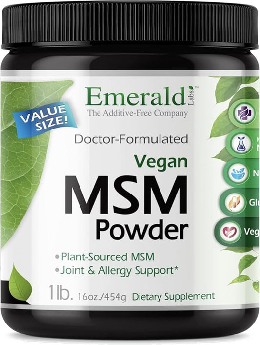 EMERALD LABS MSM Powder 4,000 mg 16 Oz