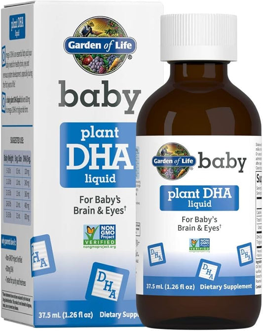 Garden of Life Baby DHA Drops, 600mg Omega 3 DHA 37.5 mL (1.26 fl