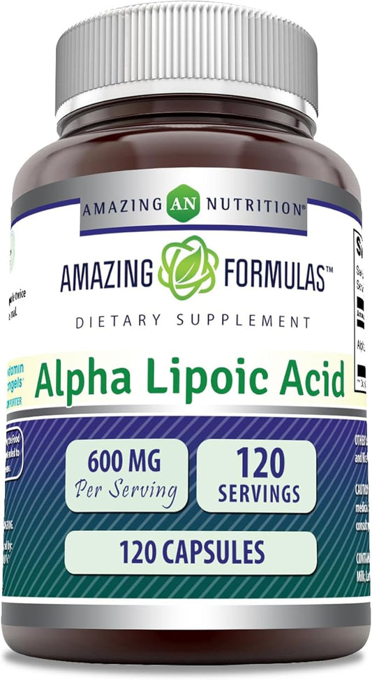 Amazing Formulas Alpha Lipoic Acid Supplement 600 Mg 120 Capsules