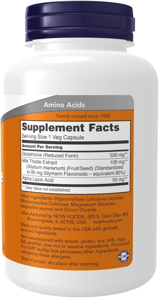 NOW Supplements, Glutathione 500 mg, 120 Veg