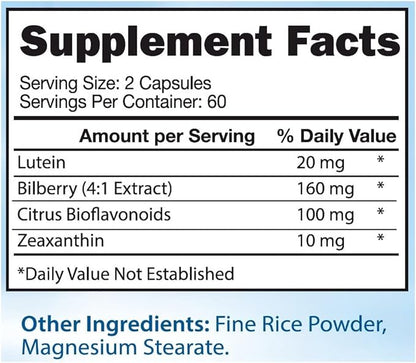 Total Eye Complex with Lutein, Bilberry (120 Capsules)