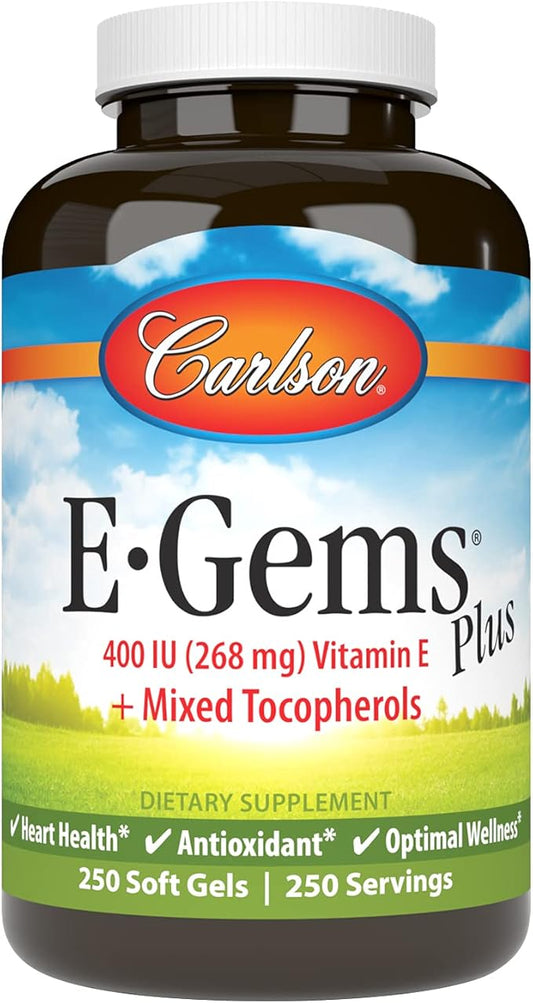 Carlson - E-Gems Plus, Natural Vitamin 400 IU, 250 soft