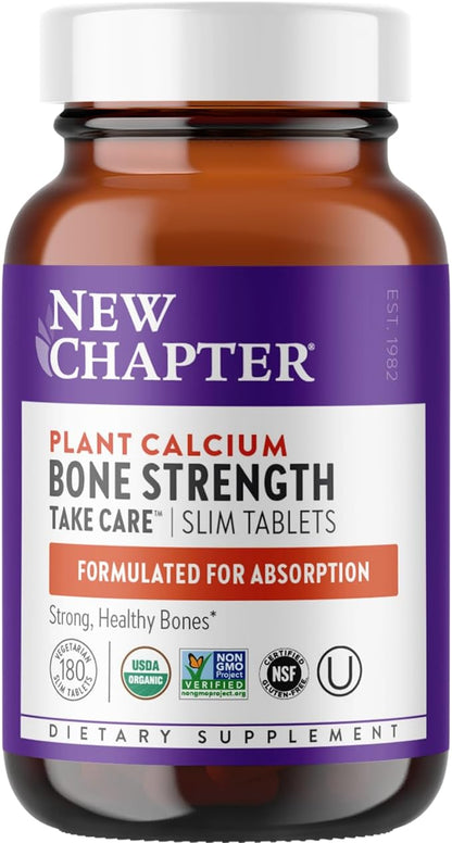 New Chapter Calcium Supplement D3+K2, 70+ 70+ Trace 180 Slim