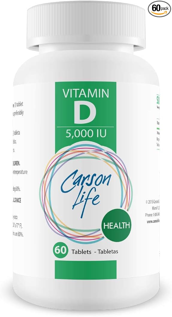 Carson Life Vitamin D 5000 IU Tablets 60 Tablets