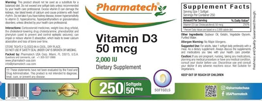 Vitamin D3 2000 IU, 50 mcg, 250 Mini